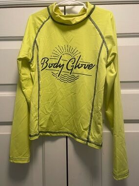 Body Glove Boy’s Neon Yellow Long-Sleeve Rash Guard